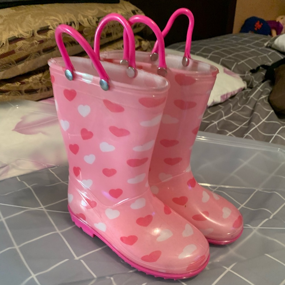 Used toddler girl rain boots